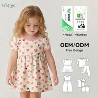 Robe d'été personnalisée en bambou pour bébé, vêtements décontractés pour petites filles, écologiques, doux, confortables, style tourbillon, ODM