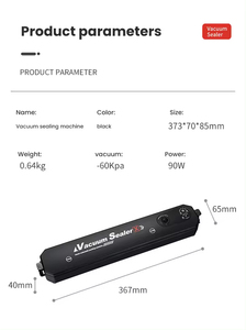 Máquina Selladora de Alimentos <span class=keywords><strong>al</strong></span> Vacío Eléctrica <span class=keywords><strong>Mini</strong></span>, Sistema de Sellado Automático, Multifuncional para Hogar y Auto, <span class=keywords><strong>Sellador</strong></span> de Alimentos por Succión <span class=keywords><strong>al</strong></span> Vacío - Product Image 6