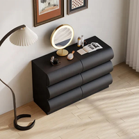 Commode de rangement 6 tiroirs en chêne massif, style Mid-Century Modern, écologique, avec charnières à fermeture amortie, garantie 5-10 ans, idéale pour appartement