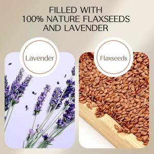 Ponderato organico microonde lino cuscino per gli occhi aromaterapia per la meditazione caldo umido copertura lavabile lavanda e semi di lino profumati - Product Image 5