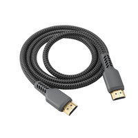 Câble HDMI certifié haute vitesse plaqué or mâle-mâle tressé en nylon pour caméra, vidéo, ordinateur, 100m, blindé pour home cinéma