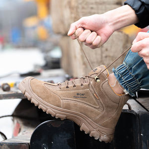 أحذية سلامة MGN 2205 بمقدمة فولاذية وجلد قابل للتنفس للرجال، مناسبة للصناعة والبناء والتعدين، أحذية وظيفية للسلامة والأمان - Product Image 3