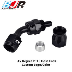 Nouveau connecteur femelle en aluminium AN3 haute performance BJR, extrémités <span class=keywords><strong>de</strong></span> <span class=keywords><strong>tuyau</strong></span> PTFE CNC à 45 degrés pour pièces <span class=keywords><strong>de</strong></span> modification automobile - Product Image 6