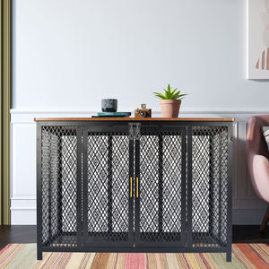 ลังสุนัขทำจากไม้สำหรับงานหนักกรงสุนัขขนาดใหญ่เปิดด้านบนสำหรับสุนัขในร่ม - Product Image 6