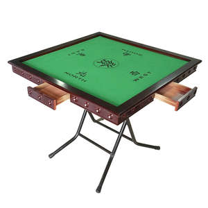 Inean Portable pliant Mahjong 4 joueurs manuel en plastique carré Table de jeu utilisation intérieure/extérieure non automatique Poker Party Trompette - Product Image 1