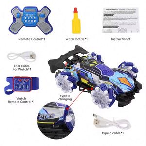 Nouvelle voiture télécommandée avec lumières LED, jouets musicaux, 2 modes de contrôle, jouet tout-terrain, pulvérisation automatique, voiture de drift RC - Product Image 2