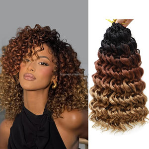 Extensions per capelli all'ingrosso in fibra a bassa temperatura con doppia trama morbida, stile onda oceanica, densità 180%-200% - Product Image 1