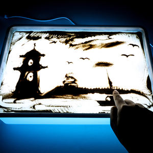 Çocuklar kum çizim duyusal sihirli kum boyama ışık kutusu seti egzersiz yaratıcılık kum boyama - Product Image 4