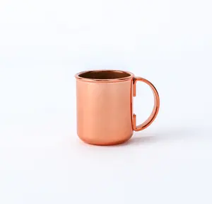 2oz plástico moscow mule caneca de vidro de tiro em cor de cobre pura