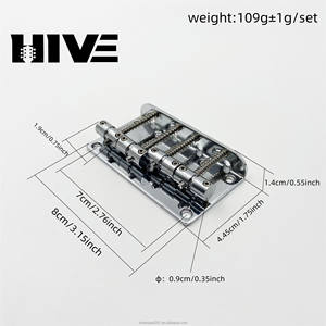 직접 판매 기타 브릿지 일렉트릭 베이스 기타 브릿지 스트링 보드 스트레이트 기타 브릿지 실버 컬러 7/<span class=keywords><strong>5</strong></span> 홀 버전 - Product Image 3