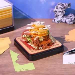 3D Memo Pad Calendário personalizado Mountain Building Sticky Note Paper Carving Notepad Escola Papelaria Item Presente de aniversário para crianças - Product Image 4