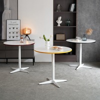 Ensemble table et chaises de salle à manger Restaurant moderne de luxe pour la maison Table à manger Table ronde en verre Mdf avec plateau en bois