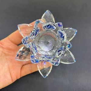 Fengshui Hoa Sen Pha Lê Màu Sắc Thủ Công Hoa Sen Pha Lê Hoa Sen Thủy Tinh Xoay Nhiều Màu Để Trang Trí Đám Cưới - Product Image 3