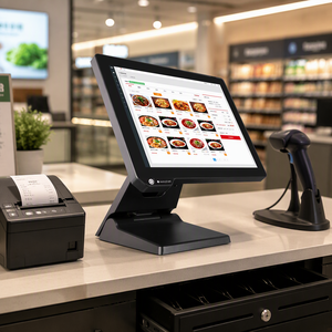 Terminal de point de vente tactile 15 pouces, <span class=keywords><strong>PC</strong></span> <span class=keywords><strong>Windows</strong></span>, Wi-Fi 6, garantie 1 an, logiciel de caisse enregistreuse pour petites entreprises - Product Image 1