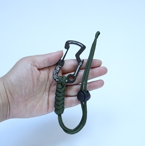 Nouveau design Mousqueton tactique d'extérieur pour <span class=keywords><strong>sac</strong></span> <span class=keywords><strong>à</strong></span> <span class=keywords><strong>dos</strong></span>, clip de paracorde d'urgence pour camping, porte-clés, corde anti-perte, nœud diamant B200 - Product Image 6
