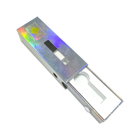 Boîte holographique anti-enfants 0,5 ml 1 ml 2 ml, emballage en papier résistant aux enfants, boîte à cartouches en papier avec bouton de verrouillage