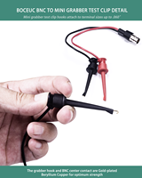 Cables de prueba BNC 5A personalizados NC (macho) a Mini Grabber Clip de prueba Cable de ruptura