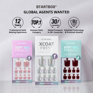 BTArtbox Gel Doux À La Main Artificielle <span class=keywords><strong>Faux</strong></span> Ongles En Gros Court Rose Amande Plaine Couleur Unie Presse sur Ongles pour L'été - Product Image 6