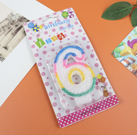 Bunte alles-Gute zum Geburtstag Nummer Kerze Kuchen Dekoration liefert Hochzeits feier Paraffin Wachs Glücks kerzen Großhandel