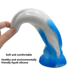 FAAK Dildo de Silicona Grande y Colorido, Tapón Anal, Juguetes Sexuales para Mujeres, Masturbador Femenino, Pene de Animal de Fantasía, Productos Eróticos - Product Image 3