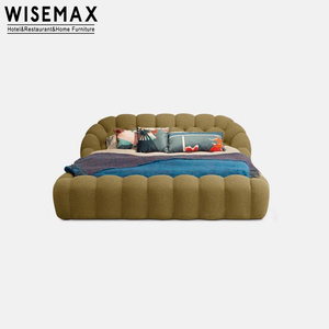 Wisemax đồ nội thất phong cách Ý đồ nội thất nhà Styling Sponge vuông mềm cao đầu giường Vua kích thước giường cho phòng ngủ biệt thự - Product Image 5