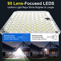 Lampe murale solaire à détecteur de mouvement 95 LED IP65, éclairage de sécurité extérieur avec capteur PIR et télécommande pour garage, jardin, allée