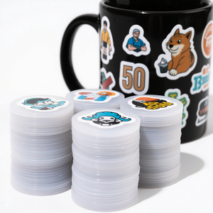 Custom <b>Printed</b> Roll <b>Plastic</b> Waterproof Synthetic Paper Adhesive Vinyl PVC Brand Logo Waterproof Sticker - Product Image 6