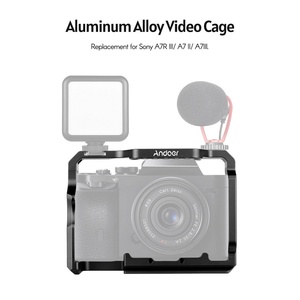 Kit de Jaula para Cámara Andoer de Aleación de Aluminio con Soporte de Video, Empuñadura Superior de Madera, Repuesto para <span class=keywords><strong>Sony</strong></span> A7R III/ A7 II/ A7III - Product Image 5