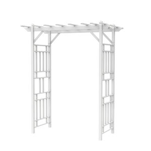 Arche de jardin en PVC blanc avec treillis, décoration nordique extérieure - Product Image 6
