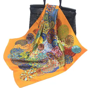 뜨거운 새로운 시리즈 달팽이 꿈 60*60cm 여성 시뮬레이션 실크 스카프 패션 클래식 작은 사각형 수건