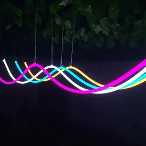 220V led silicone with embedded 360degree line decoration flexible tube super bright outdoor high-pressure waterproof light