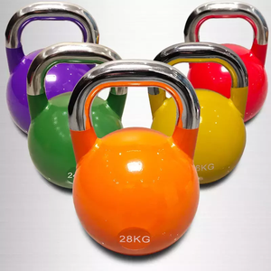 Pesas Rusas Personalizadas de Alta Calidad, Kettlebell con Mango Ajustable Cromado, Juego de Pesas de Competición de Acero Ecológico, Duradero y Resistente - Product Image 1