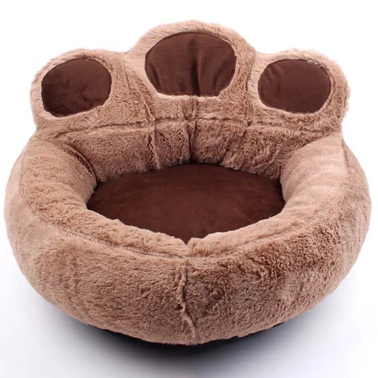 Neues Design Big Bear Paw Haustier bett weich und bequem kurze Plüsch pfote Hundehütte neues Bett für Haustier Katzen und Hunde