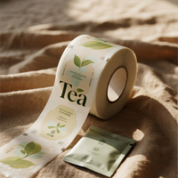 Feuille d'aluminium imprimée personnalisée Matcha alimentaire emballage feuilles de thé laminées sacs rouleau de film pour café thé Sachet film d'emballage