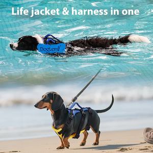 Arnés de chaleco salvavidas ajustable 2 en 1 <span class=keywords><strong>para</strong></span> <span class=keywords><strong>perros</strong></span> pequeños, <span class=keywords><strong>para</strong></span> caminar al aire libre y viajes en la piscina, uso seguro, arnés de chaleco salvavidas <span class=keywords><strong>para</strong></span> <span class=keywords><strong>perros</strong></span> - Product Image 3