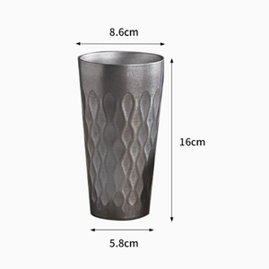 DF Wholesale - Taza de Café Moderna de Doble Pared de Acero Inoxidable 304 de 550 ml, Acabado Plateado y Dorado, para Regalos Empresariales - Product Image 1
