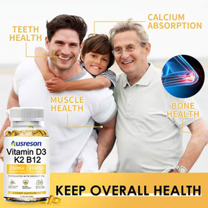 Integratore di Vitamina D Ausreson a Marchio Privato per la Salute del Cuore, Supporto Immunitario, Calcio, Vitamina <span class=keywords><strong>D3</strong></span> K2 B12 in Capsule Softgel - Product Image 2