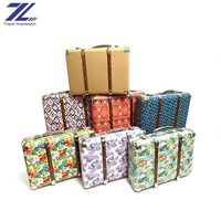 Valise vintage écologique, coffret cadeau, boîte de rangement pour souvenirs, coffre de style antique, coffre rigide, cadeau de vacances
