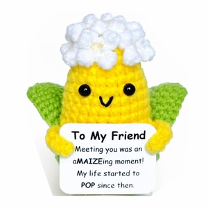 Handmade Crocheted Corn Plush Toy, Knitted Vegetable Corn Puff Doll, Positive Energy Crochet Doll, Christmas Decoration. - Product Image 5