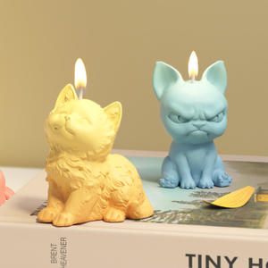 Molde de silicona 3D para perros de tendencia, 8 estilos, yeso de hormigón DIY, molde de vela de aromaterapia para manualidades, decoración del hogar para herramientas de pastel - Product Image 4