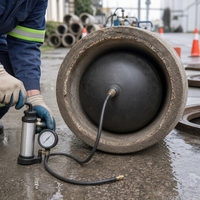 Kit de bouchons d'étanchéité cylindriques gonflables en caoutchouc naturel pour tuyaux de drainage, 2, 3 et 4 pouces