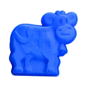 HY Mini Cow Cake Molds Dairy Cattle Silicone Cake Pan Muffin Cups Brownie Baking Mold Large Soap Mold