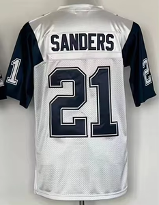 Retro Khâu Bóng Đá Mỹ Jersey 21 Deion Sander 88 <span class=keywords><strong>Michael</strong></span> Irvin 8 Troy Aikman 12 Staubach 22 E. <span class=keywords><strong>Smith</strong></span> 33 Dorsett Jersey - Product Image 5