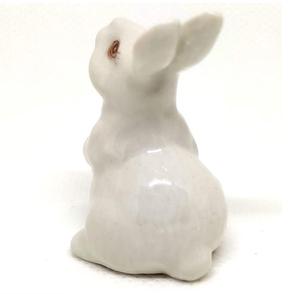 Huitan — Figurines miniatures en <span class=keywords><strong>céramique</strong></span> lapin de pâques, <span class=keywords><strong>animaux</strong></span> en <span class=keywords><strong>céramique</strong></span> peints à la main, à collectionner, décor de <span class=keywords><strong>jardin</strong></span> <span class=keywords><strong>pour</strong></span> la maison, cadeau, blanc - Product Image 2