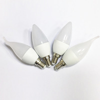 Fourniture directe d'usine Mini bougie LED ampoule plastique 5W lampe à LED C37 E14 lampe 3000K/4500K/6500K