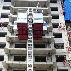 Ascenseur de chantier électrique avec double cage, élévateur de passagers, élévateur de conteneurs, composants principaux incluant moteur et engrenage - Product Image 6