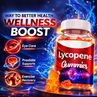 Gummies de Lycopène Marque Blanche OEM, Forme Oursons Orange, Extrait Naturel de Lycopène, Antioxydant, Soin Cardiaque