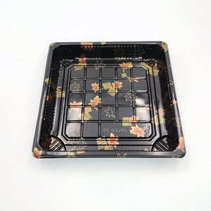 Bandeja Cuadrada <span class=keywords><strong>de</strong></span> Plástico para Sushi JY-81205, Caja <span class=keywords><strong>de</strong></span> Plástico Desechable para Sushi con Hoja Dorada, Caja <span class=keywords><strong>de</strong></span> Plástico para Pastel Mille-feuille - Product Image 4