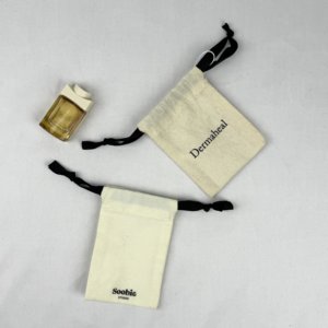 New Design Organic Cotton Canvas Material Drawstring Gift Pouch <b>Bag</b> Wholesale - Product Image 5