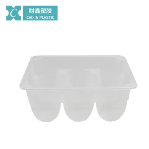 Best Supplier High Quality Plastic Eggs Tray Customized Logo Egg Container for 6 Holes